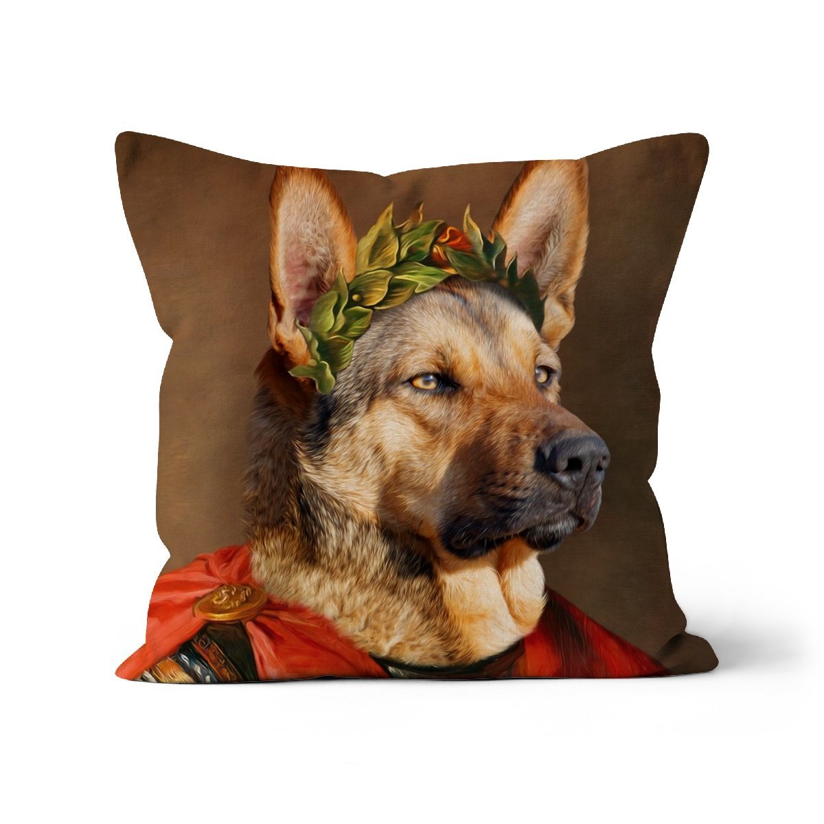 The Roman Emperor: Custom Pet Pillow - Paw & Glory - Dog Portraits - Pet Portraits