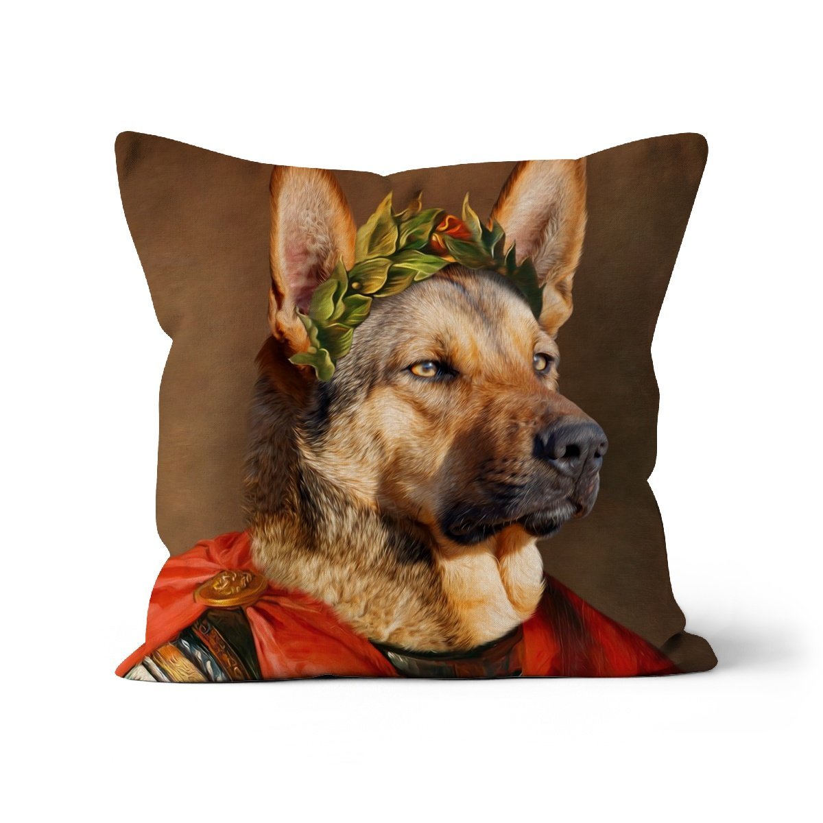 Pet Portraits | The Roman Emperor: Custom Pet Pillow | Paw & Glory