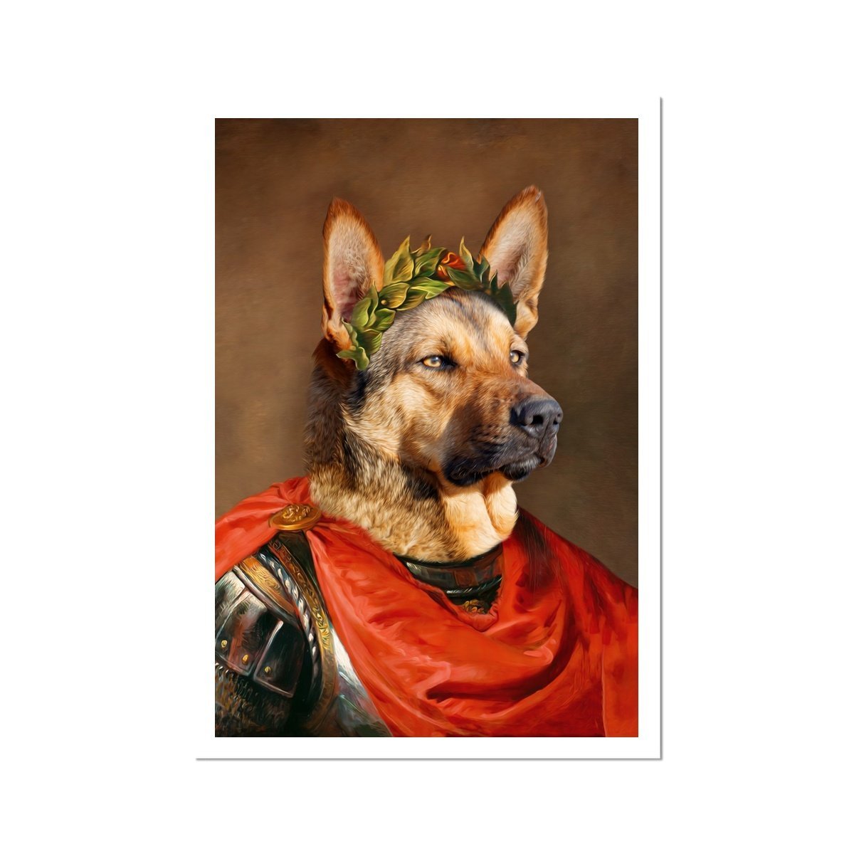 Pet Portraits | The Roman Emperor: Custom Pet Portrait | Paw & Glory