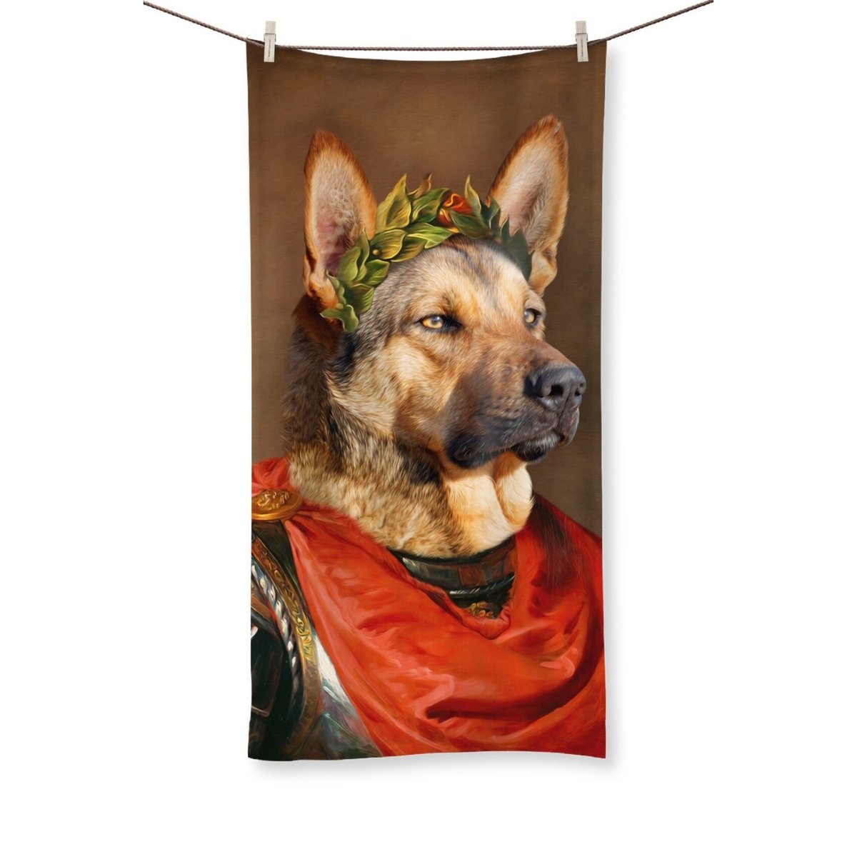 Pet Portraits | The Roman Emperor: Custom Pet Towel | Paw & Glory