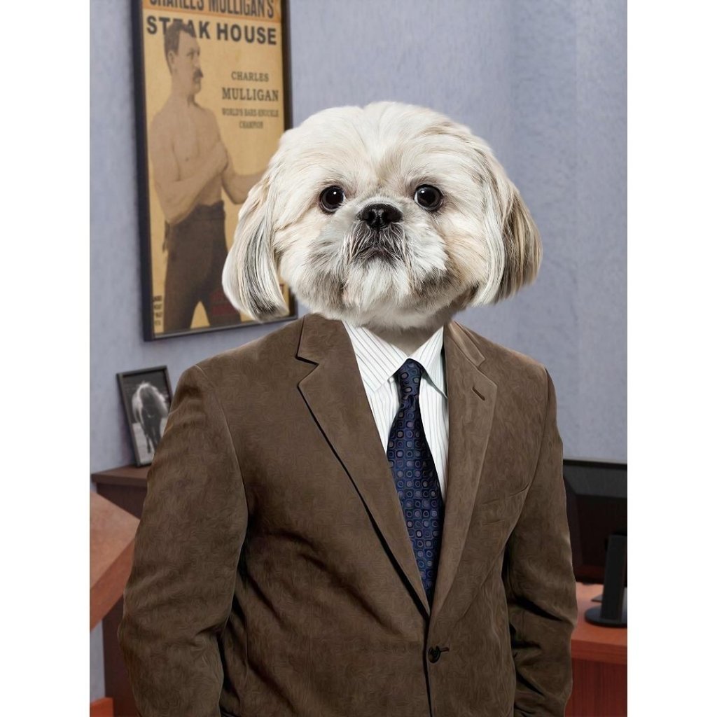 Pet Portraits | The Ron (Parks and Recreation Inspired): Custom Digital Download Pet Portrait | Paw & Glory