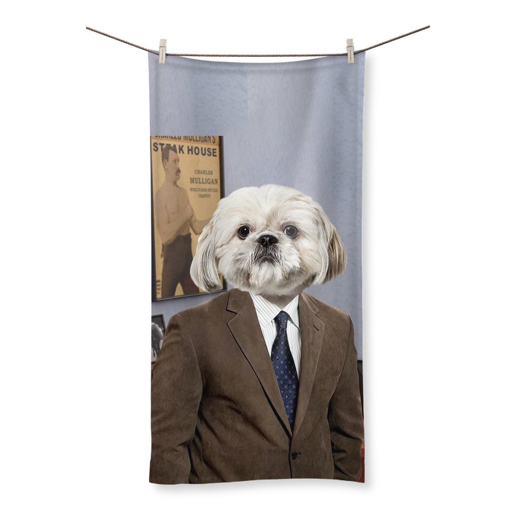 Town Hall Boss Custom Pet Towel | Custom Pet Portrait | Paw & Glory