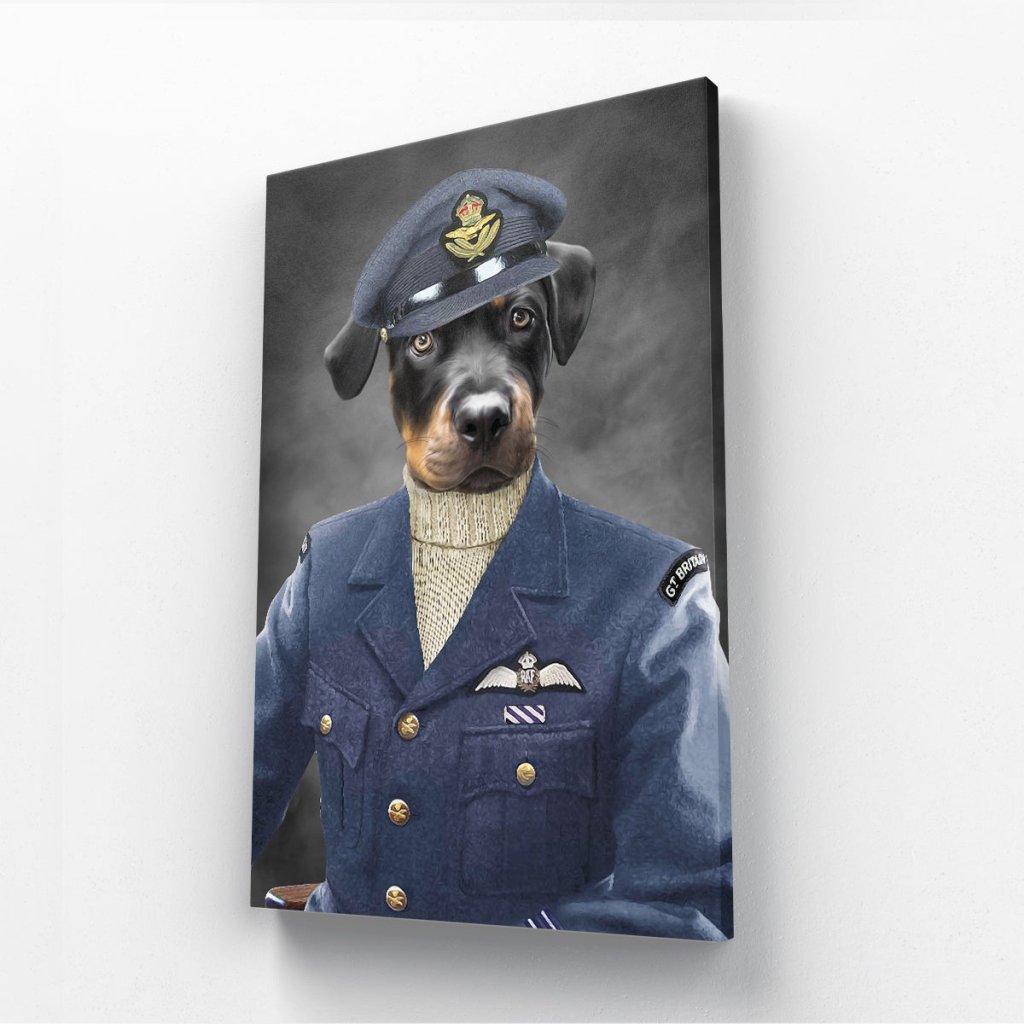 Pet Portraits | The Royal Airforce Pilot: Custom Pet Canvas | Paw & Glory