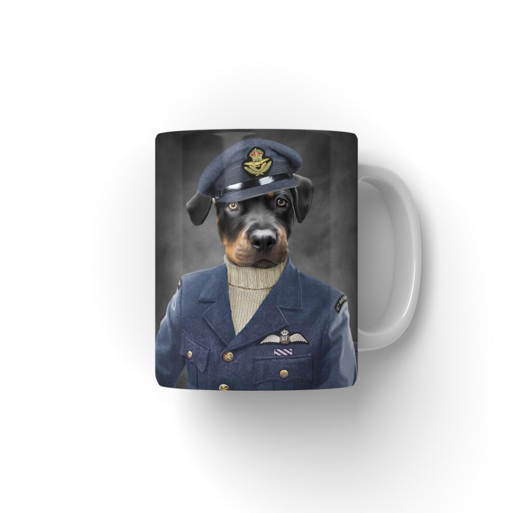 Pet Portraits | The Royal Airforce Pilot: Custom Pet Coffee Mug | Paw & Glory