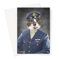 The Royal Airforce Pilot: Custom Pet Greeting Card