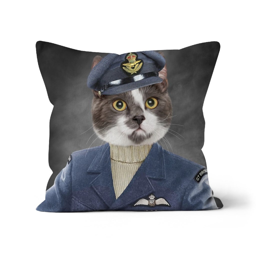 Pet Portraits | The Royal Airforce Pilot: Custom Pet Pillow | Paw & Glory