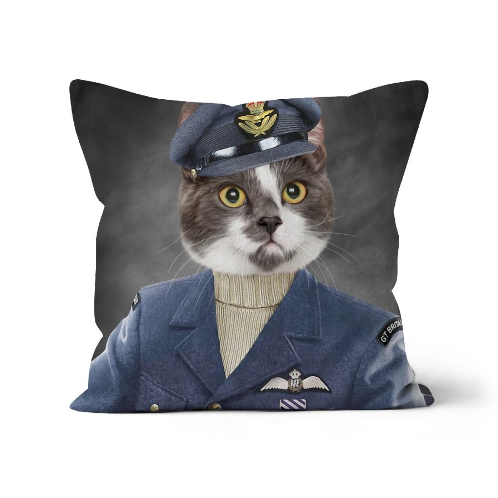 Pet Portraits | The Royal Airforce Pilot: Custom Pet Pillow | Paw & Glory