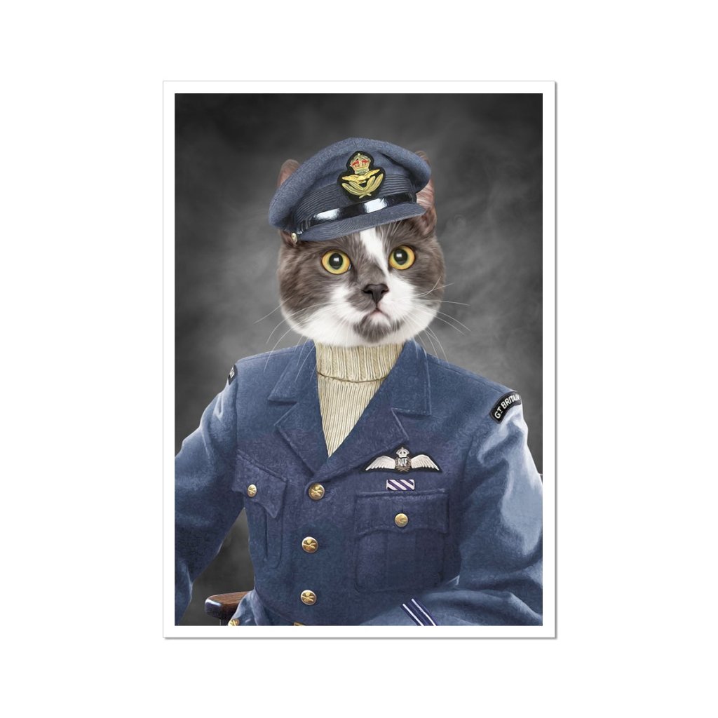 Pet Portraits | The Royal Airforce Pilot: Custom Pet Poster | Paw & Glory