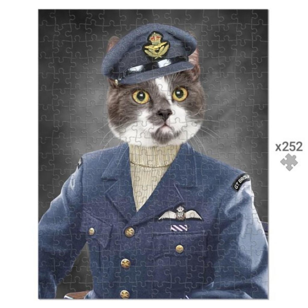 Pet Portraits | The Royal Airforce Pilot: Custom Pet Puzzle | Paw & Glory