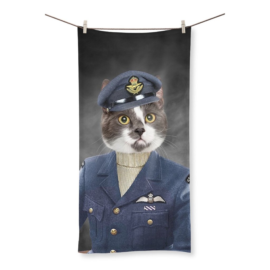 Pet Portraits | The Royal Airforce Pilot: Custom Pet Towel | Paw & Glory