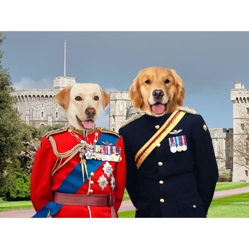 Pet Portraits | The Royal Dukes: Custom Digital Download Pet Portrait | Paw & Glory