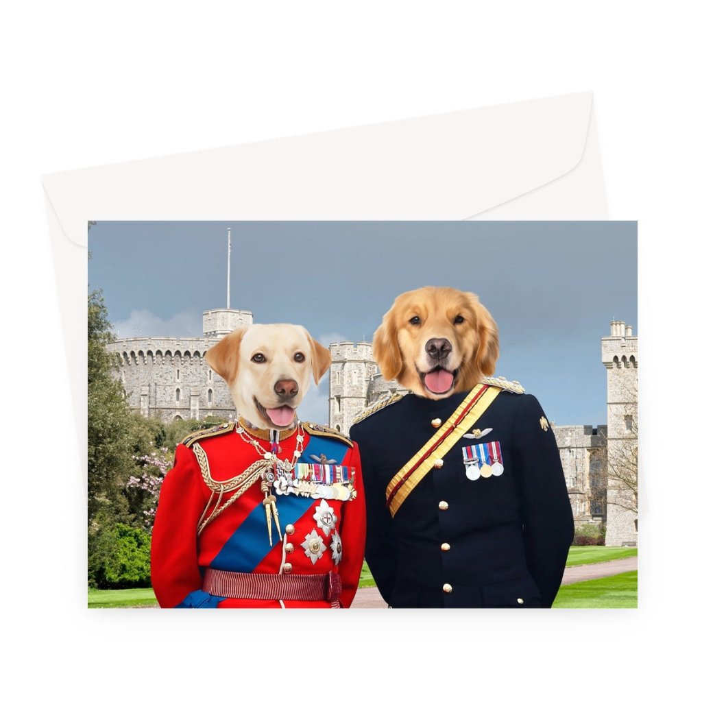 Pet Portraits | The Royal Dukes: Custom Pet Greeting Card | Paw & Glory