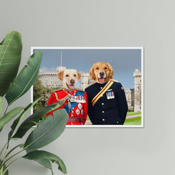 The Royal Dukes: Custom Pet Portrait | framed pet portrait | Paw & Glory