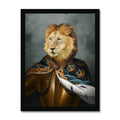 The Royal Knight: Animal Art Framed Portrait