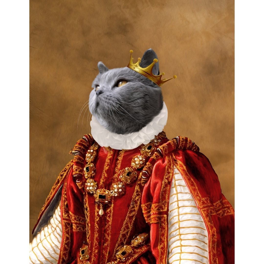 Pet Portraits | The Ruby Queen: Custom Digital Download Pet Portrait | Paw & Glory