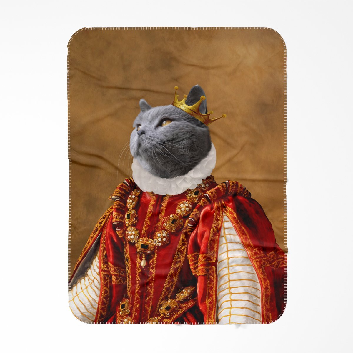 Pet Portraits | The Ruby Queen: Custom Pet Blanket | Paw & Glory
