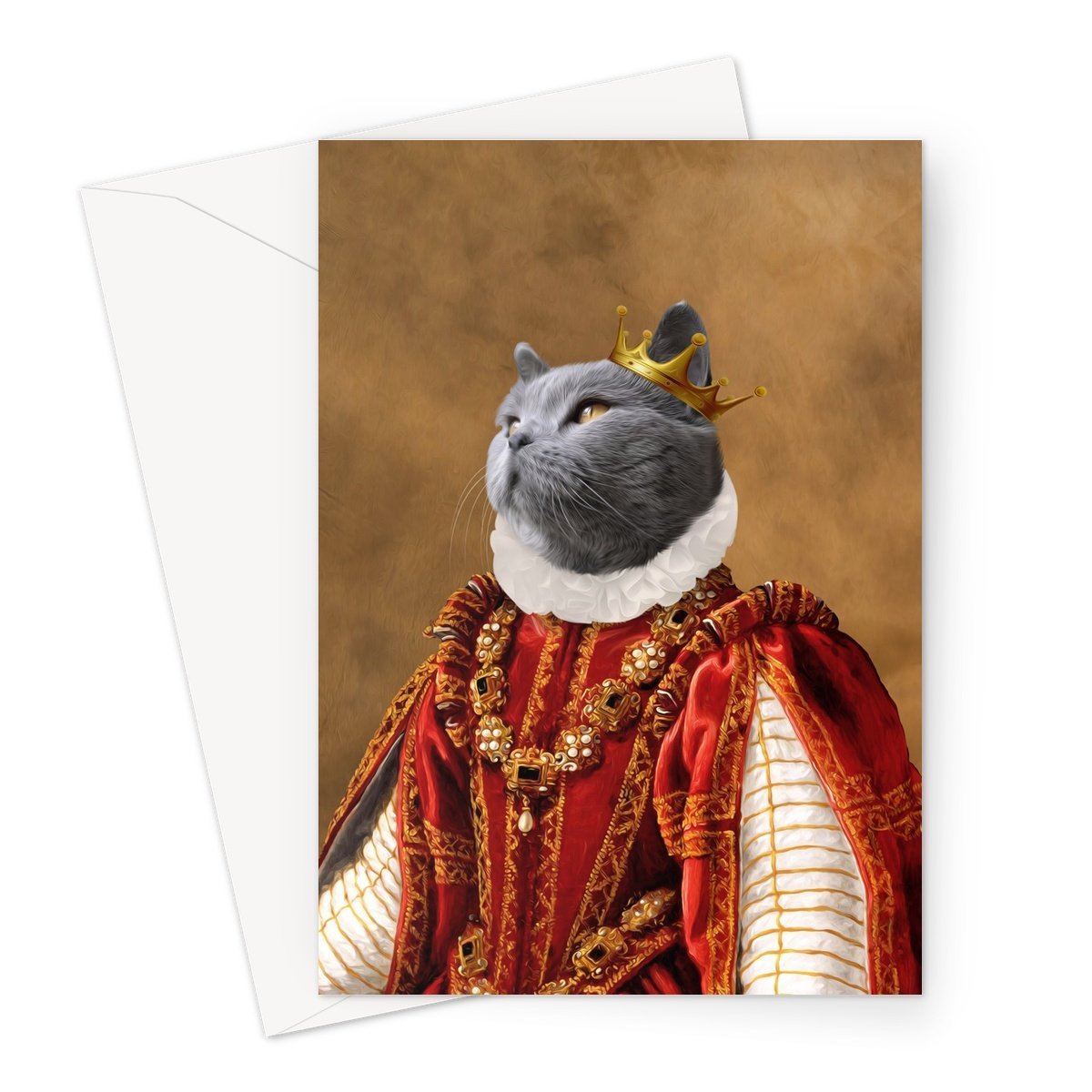 Pet Portraits | The Ruby Queen: Custom Pet Greeting Card | Paw & Glory