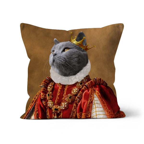 The Ruby Queen: Custom Pet Pillow | royal pet portrait | Paw & Glory