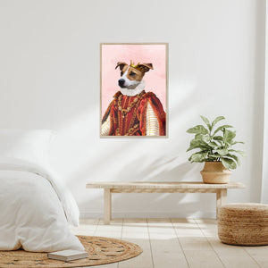 The Ruby Queen: Custom Pet Portrait - Paw & Glory - Dog Portraits - Pet Portraits