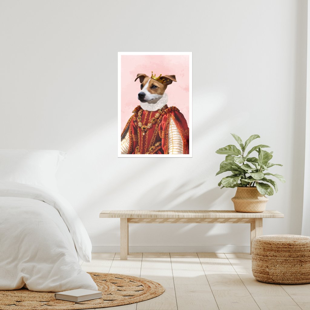 Pet Portraits | The Ruby Queen: Custom Pet Poster | Paw & Glory