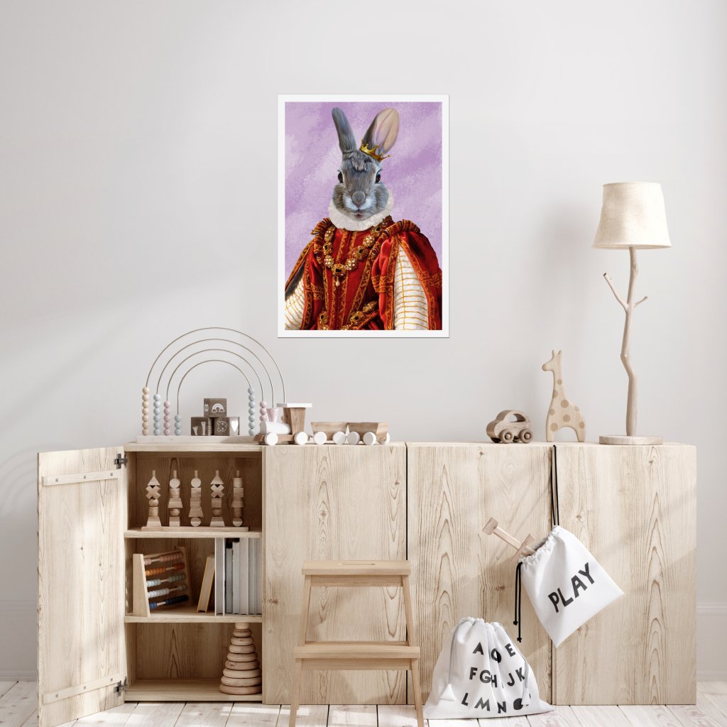 Pet Portraits | The Ruby Queen: Custom Pet Poster | Paw & Glory