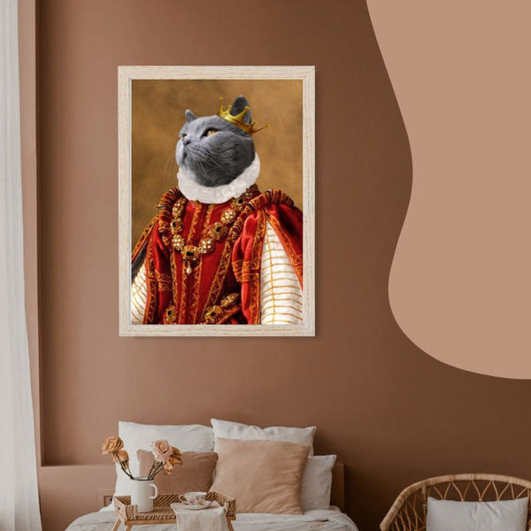 The Ruby Queen: Custom Pet Poster | royal pet portrait | Paw & Glory