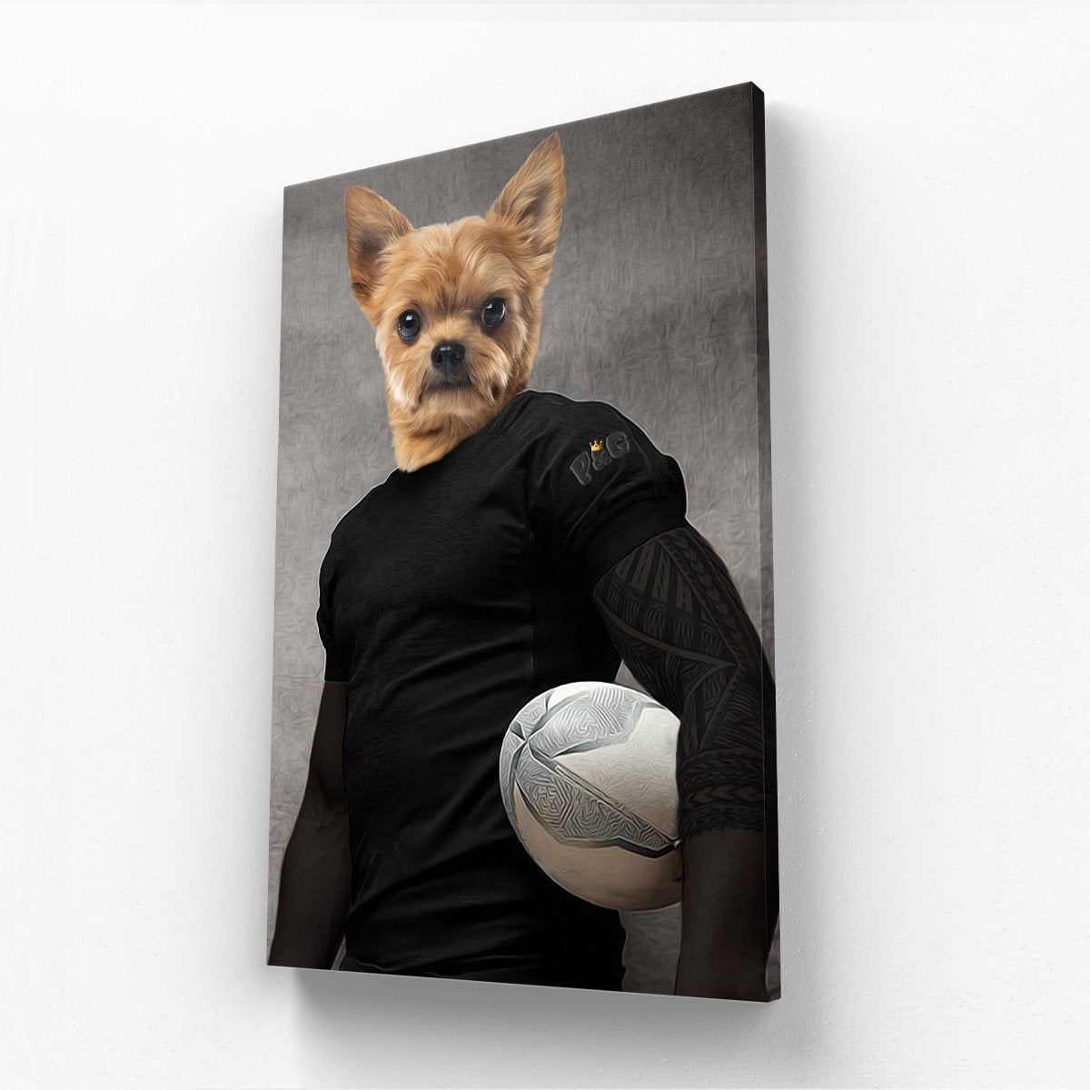 Pet Portraits | The Rugby Player: Custom Pet Canvas | Paw & Glory