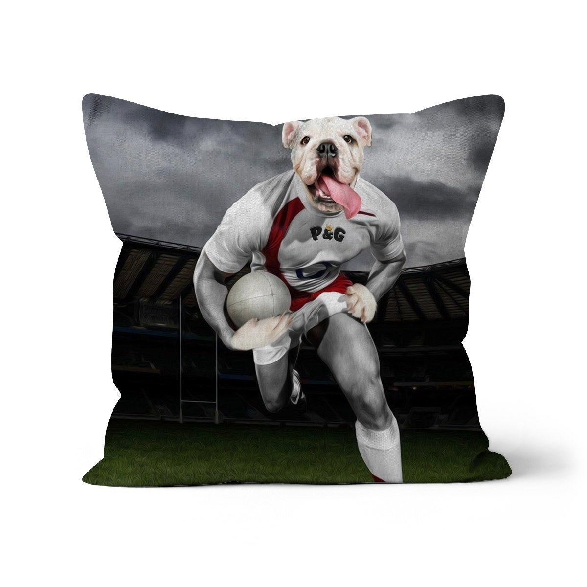 Pet Portraits | The Rugby Winger: Custom Pet Pillow | Paw & Glory