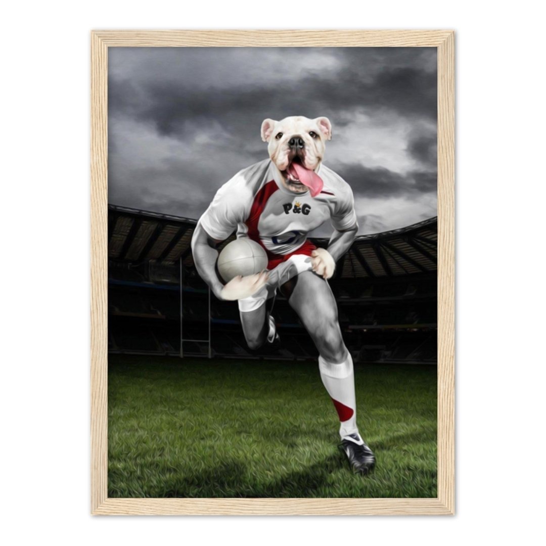 Pet Portraits | The Rugby Winger: Custom Pet Portrait | Paw & Glory