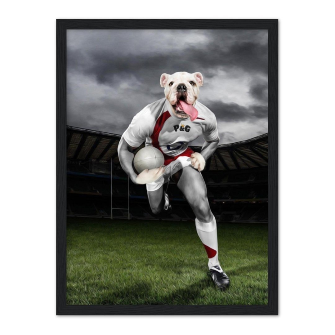 Pet Portraits | The Rugby Winger: Custom Pet Portrait | Paw & Glory