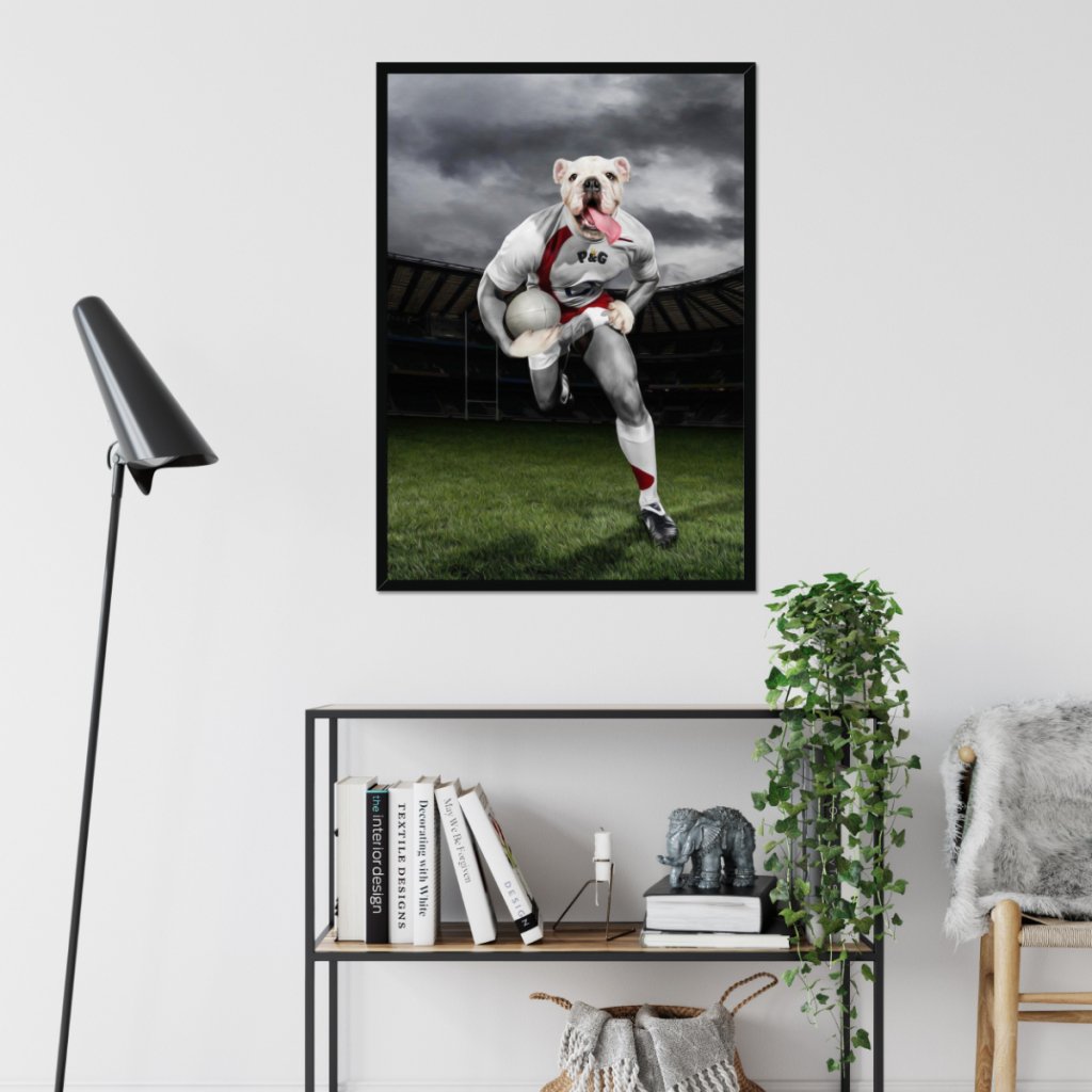 Pet Portraits | The Rugby Winger: Custom Pet Portrait | Paw & Glory