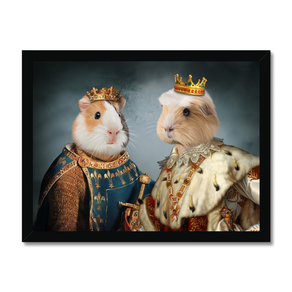 Pet Portraits | The Rulers: Animal Art Framed Portrait | Paw & Glory