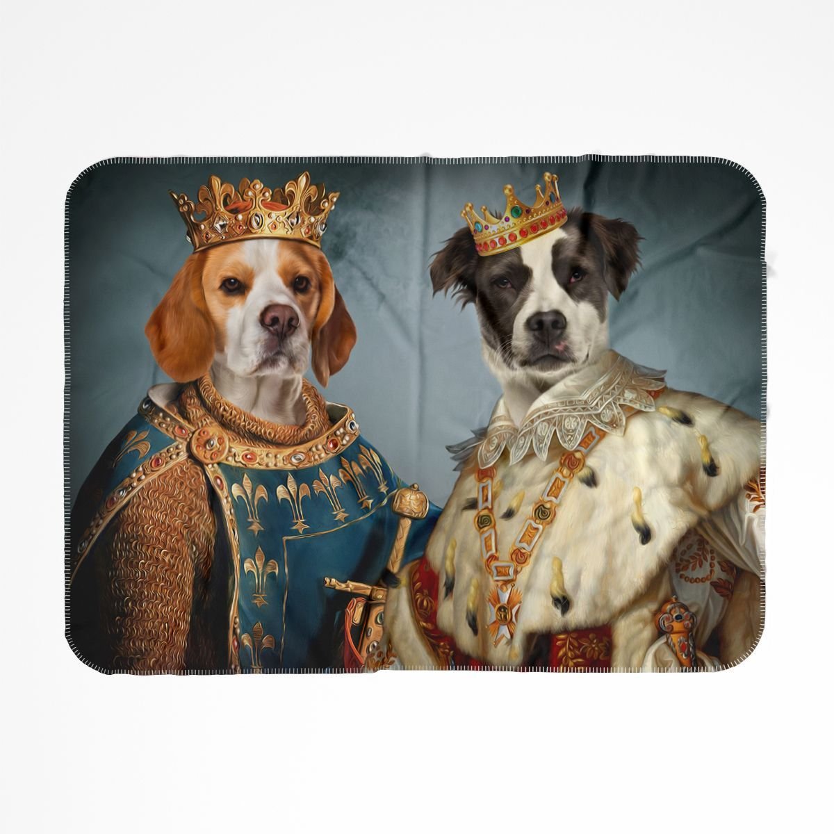 The Rulers: Custom Pet Blanket - Paw & Glory - Dog Portraits - Pet Portraits