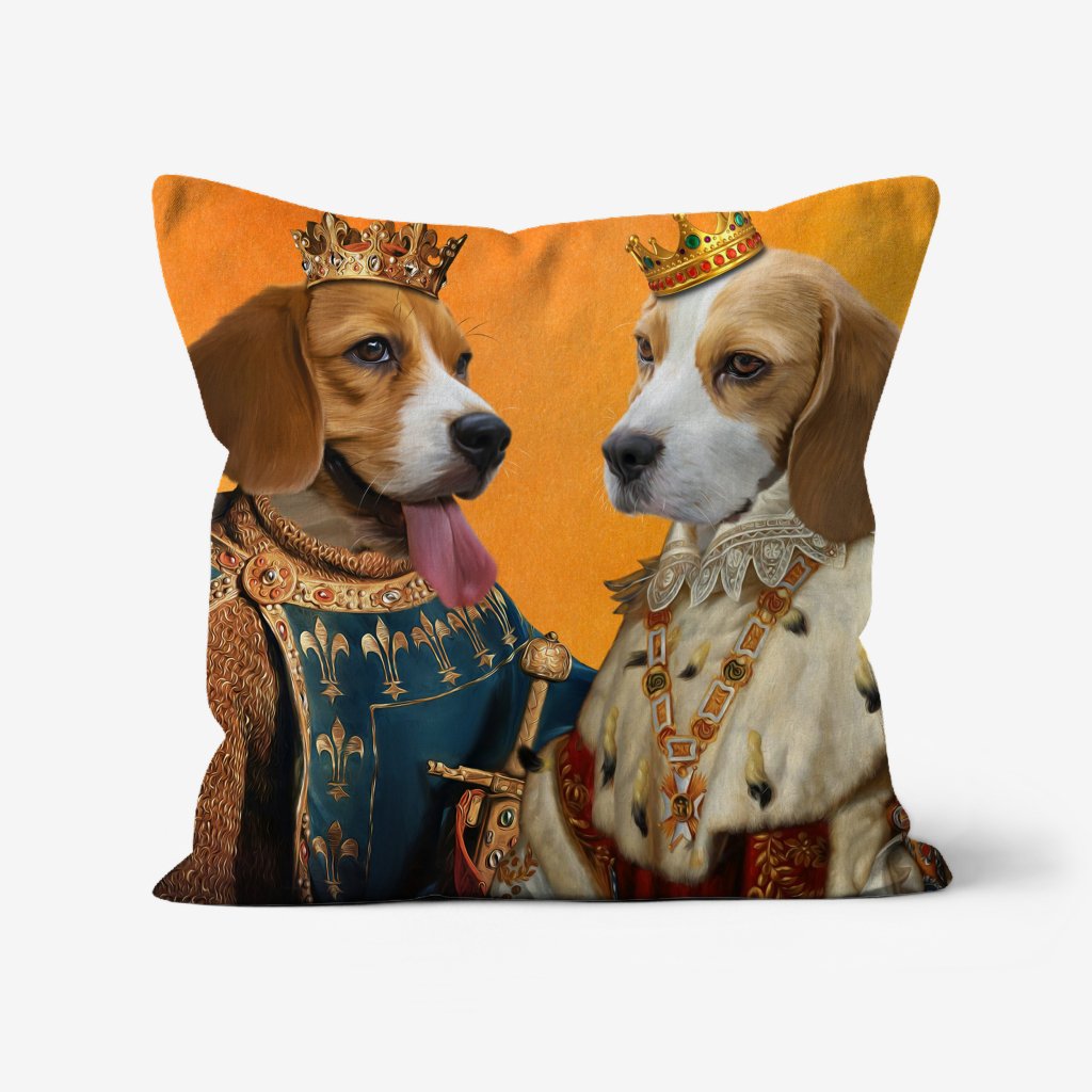 The Rulers: Custom Pet Pillow - Paw & Glory - Dog Portraits - Pet Portraits