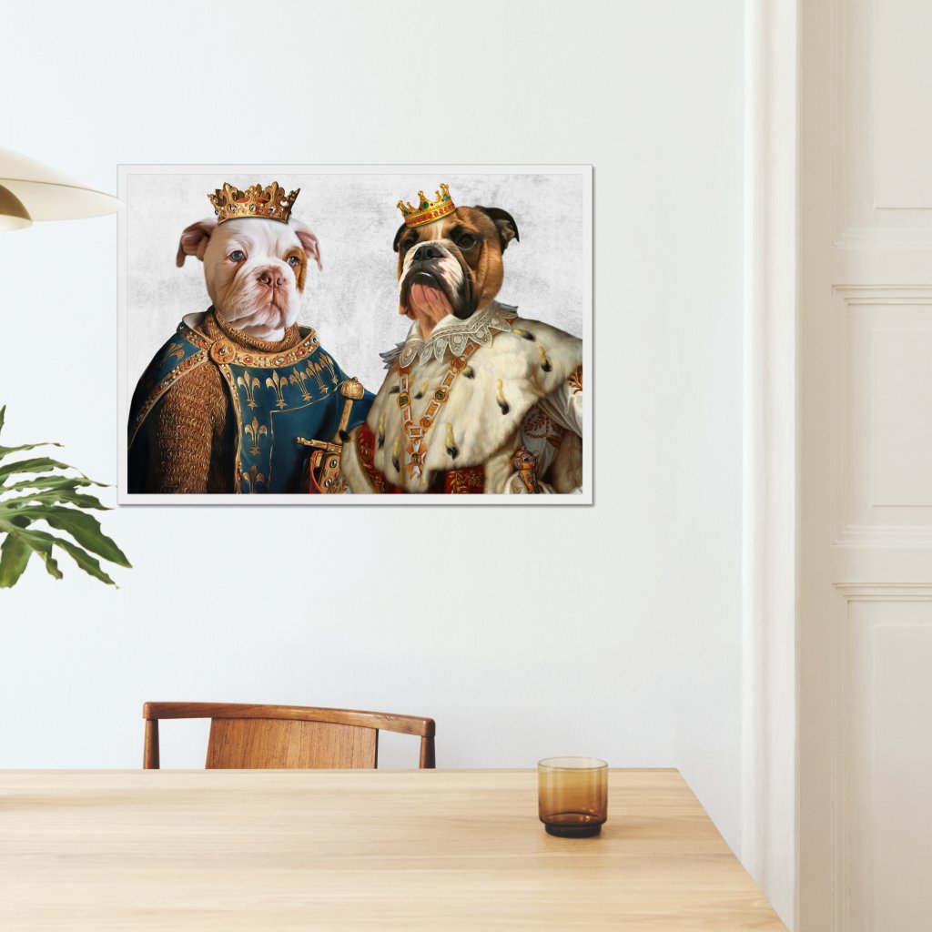 The Rulers: Custom Pet Portrait - Paw & Glory - Dog Portraits - Pet Portraits