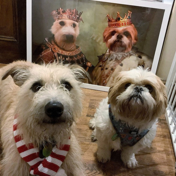 The Rulers: Custom Pet Portrait | framed pet portrait | Paw & Glory