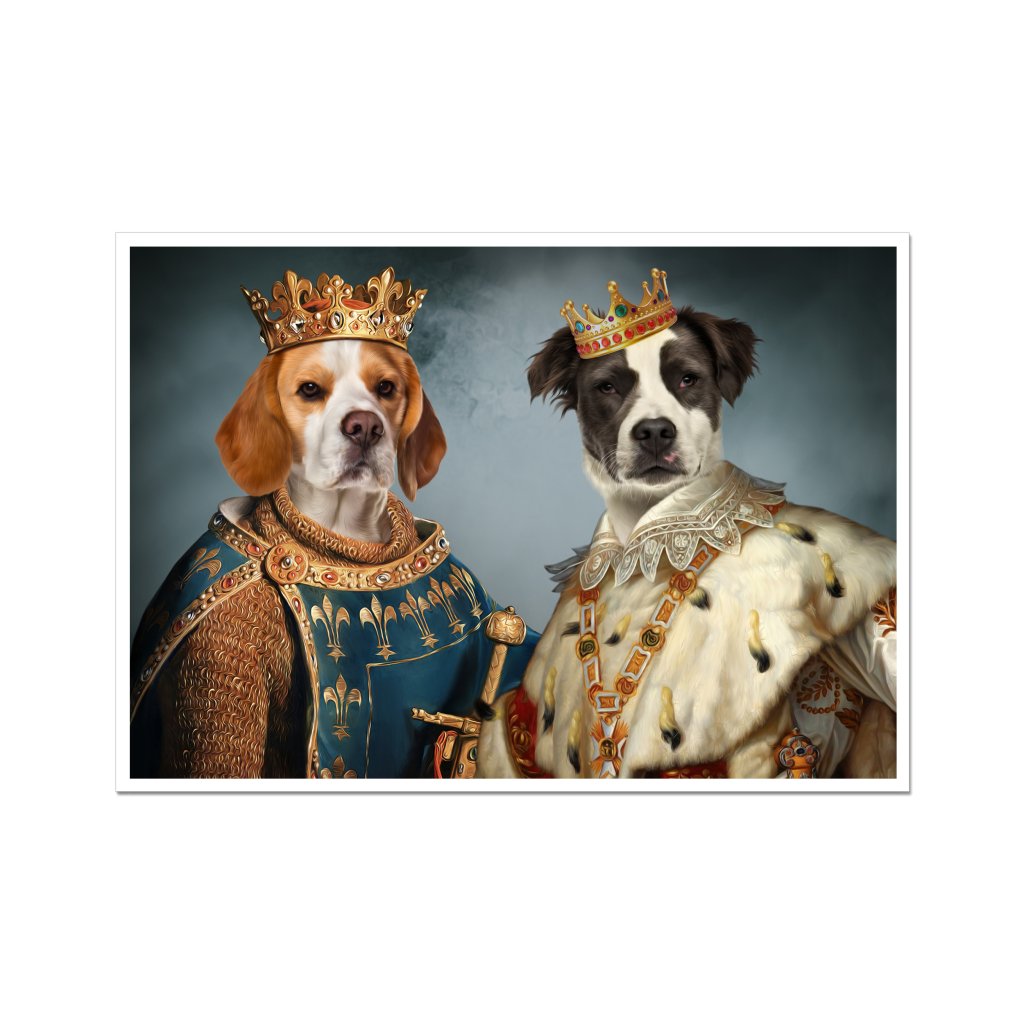 The Rulers: Custom Pet Poster - Paw & Glory - Dog Portraits - Pet Portraits