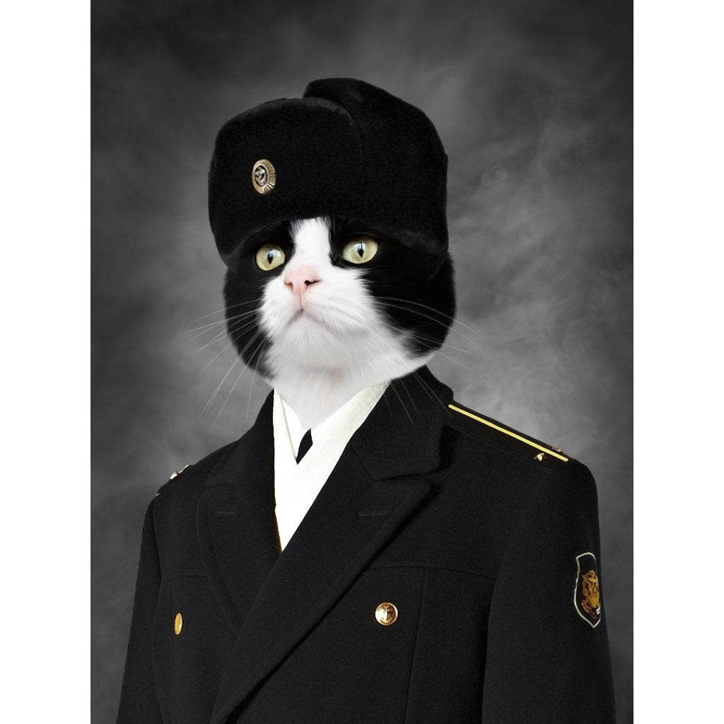 Pet Portraits | The Russian Cadet: Custom Digital Download Pet Portrait | Paw & Glory