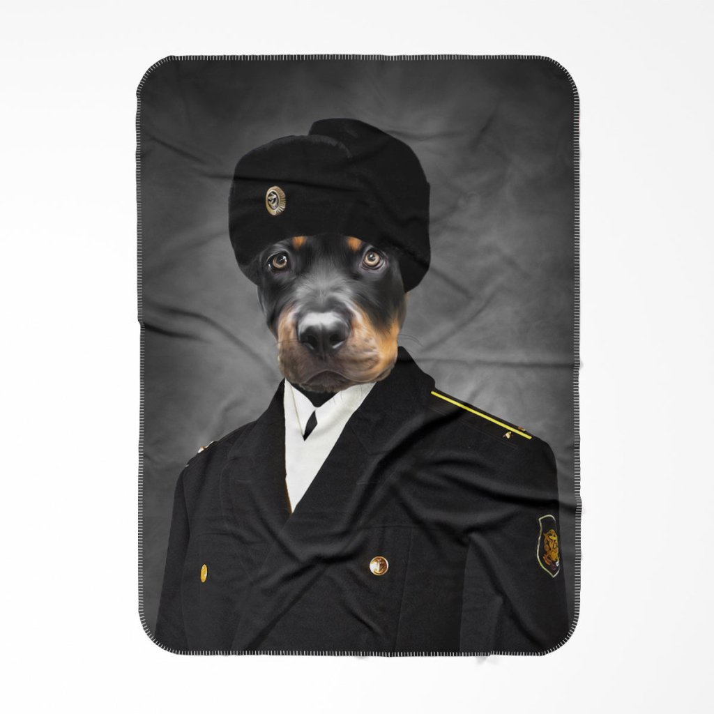 The Russian Cadet: Custom Pet Blanket - Paw & Glory - Dog Portraits - Pet Portraits