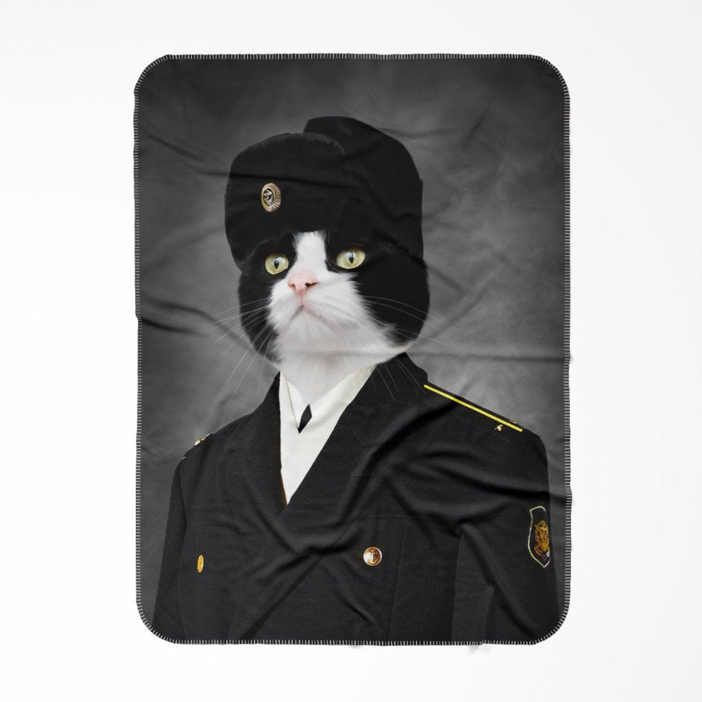Pet Portraits | The Russian Cadet: Custom Pet Blanket | Paw & Glory
