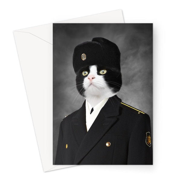 The Russian Cadet: Custom Pet Greeting Card - Paw & Glory - Dog Portraits - Pet Portraits