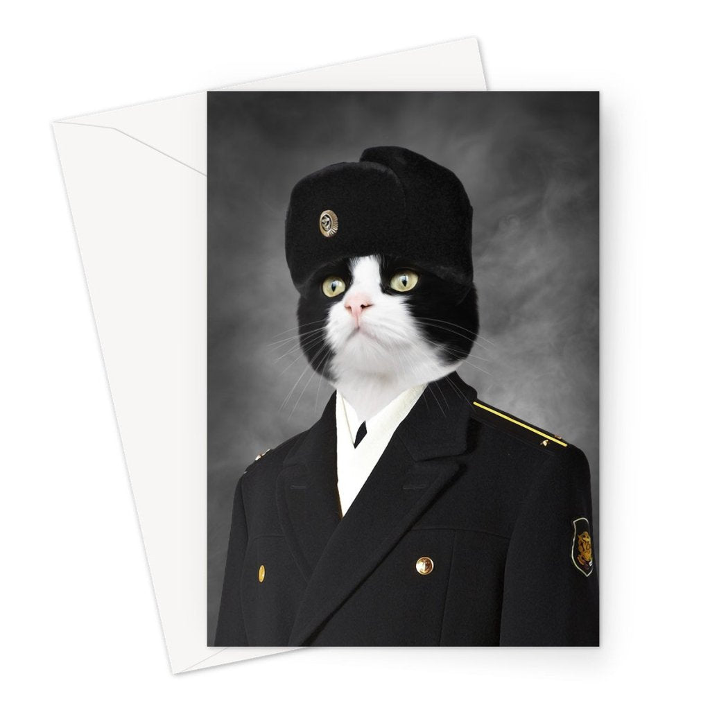 Pet Portraits | The Russian Cadet: Custom Pet Greeting Card | Paw & Glory