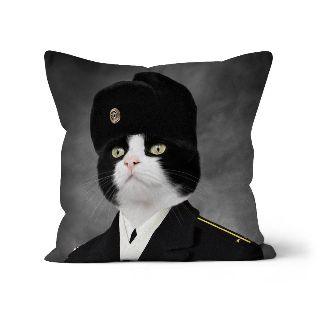 Pet Portraits | The Russian Cadet: Custom Pet Pillow | Paw & Glory
