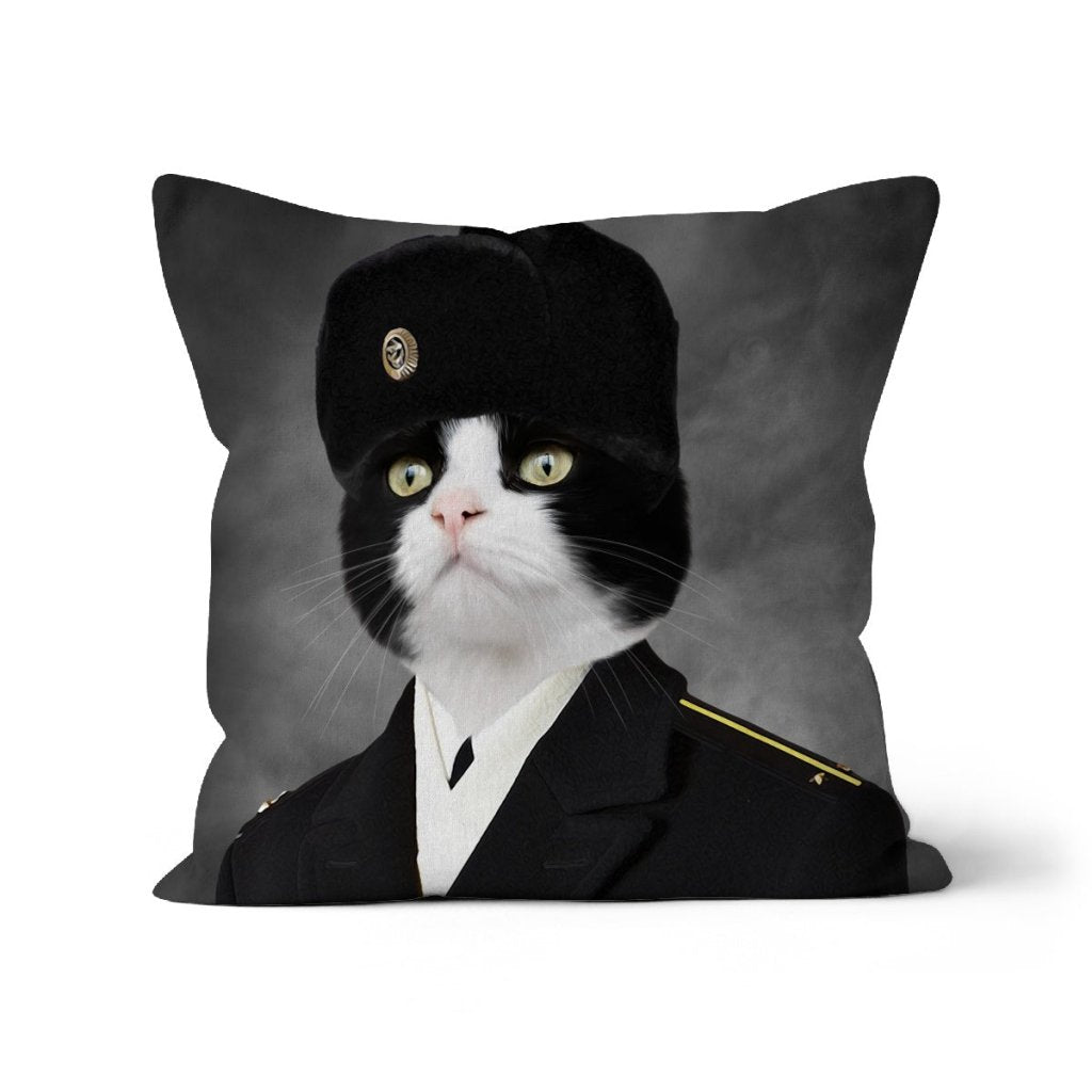 Pet Portraits | The Russian Cadet: Custom Pet Pillow | Paw & Glory
