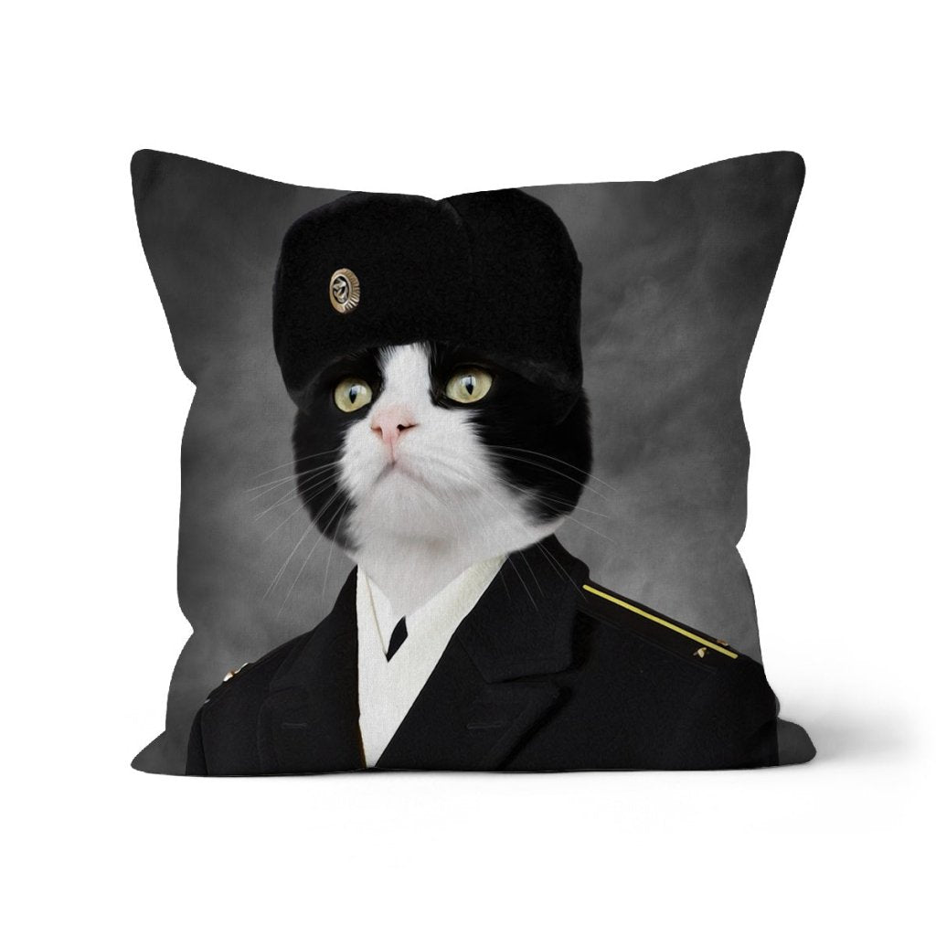 Pet Portraits | The Russian Cadet: Custom Pet Pillow | Paw & Glory