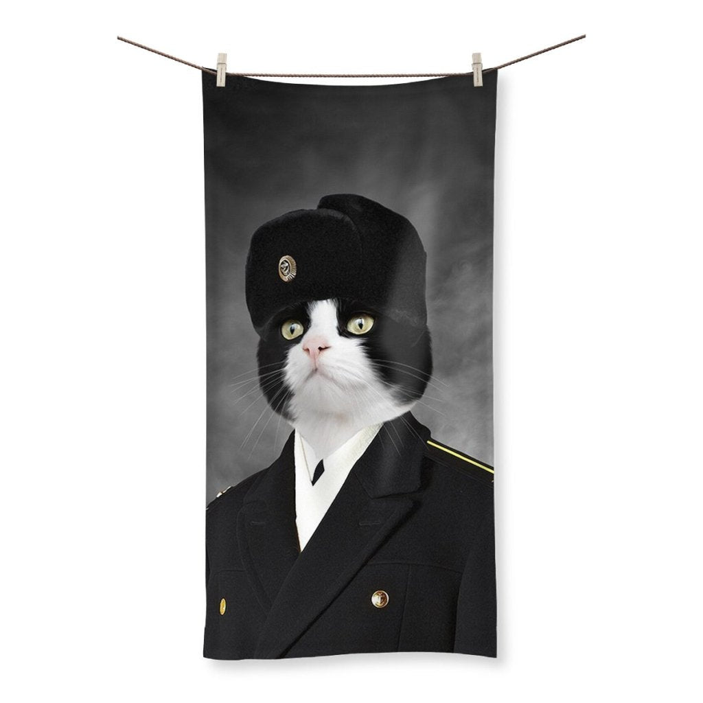Pet Portraits | The Russian Cadet: Custom Pet Towel | Paw & Glory