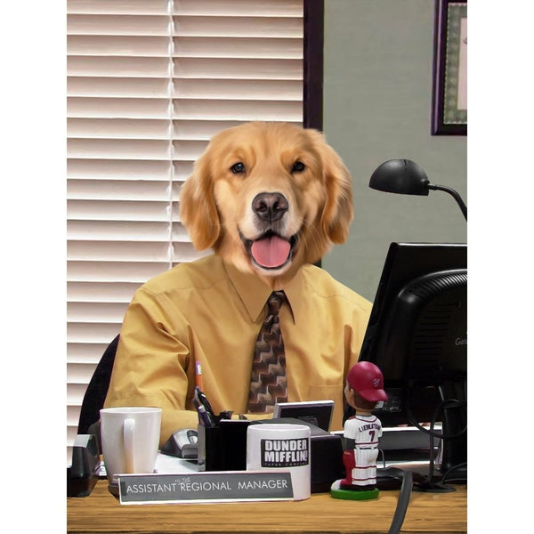 Office Temp Custom Digital Download Pet Portrait | Paw & Glory