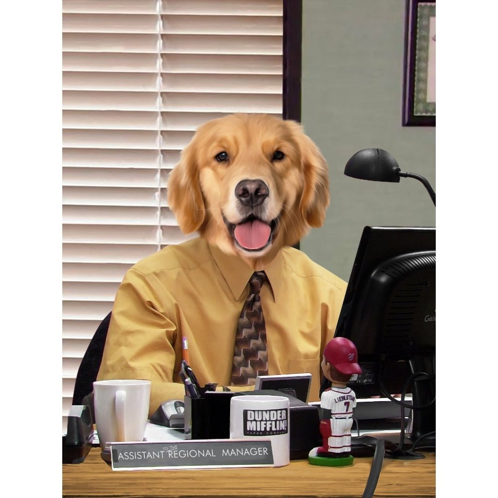 The Ryan (The Office USA Inspired): Custom Digital Download Pet Portrait - Paw & Glory - Dog Portraits - Pet Portraits