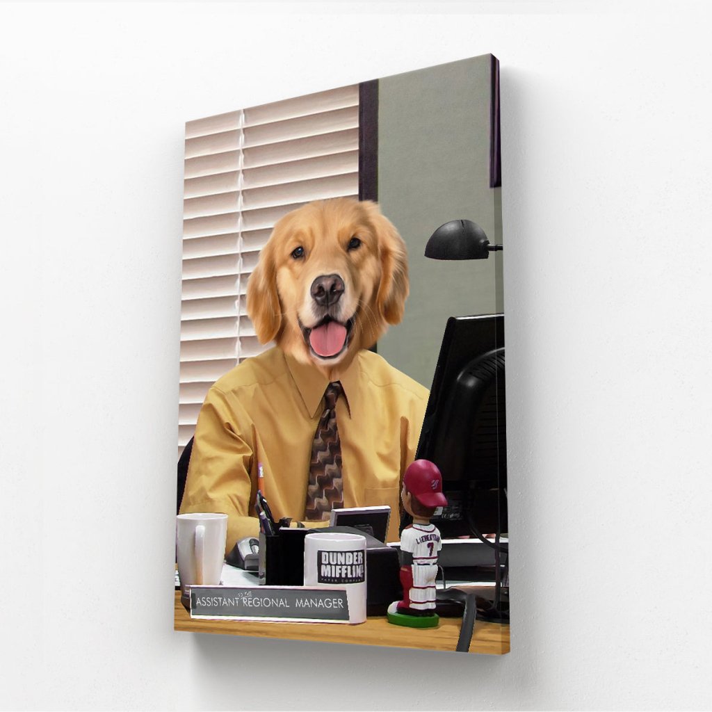 Pet Portraits | The Ryan (The Office USA Inspired): Custom Pet Canvas | Paw & Glory