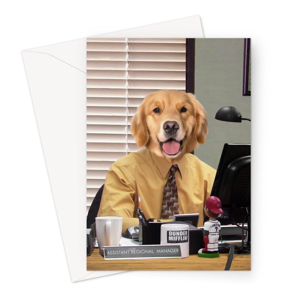 Pet Portraits | The Ryan (The Office USA Inspired): Custom Pet Greeting Card | Paw & Glory
